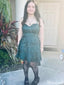 Elegant Spaghetti Strap Lace A-line Short Mini Homecoming Dress,HM378