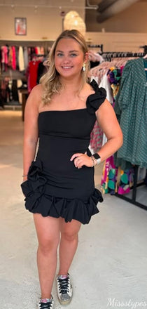 Elegant One-shoulder Sheath Short Mini Homecoming Dress,HM388