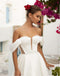 Popular Women Off Shoulder White Long A-Line Fashion Wedding Dresses,HS86