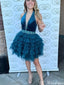 Gorgeous Halter V-neck A-line Short Mini Homecoming Dress,HM392
