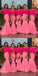 Women Unique Hot Pink Mermaid Pink Bridesmaid Dresses Online, BL82