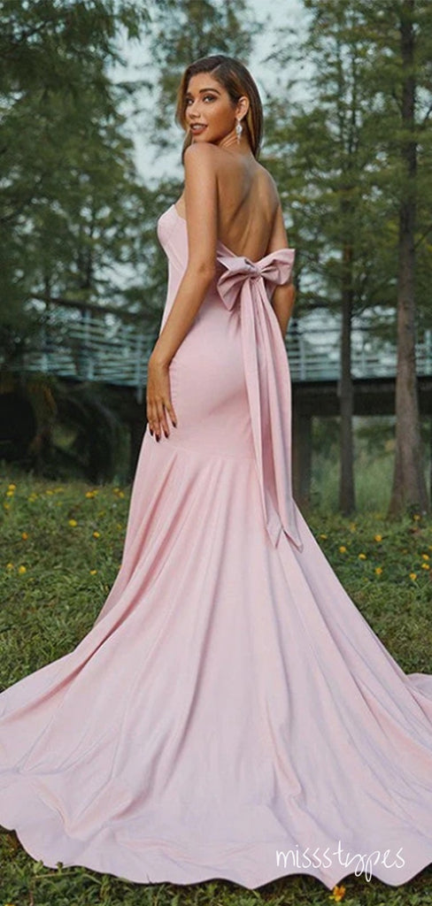 Women Pearl-Pink Sweetheart Mermaid Vintage Long Popular Prom Dresses,ZX123