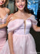 Gorgeous Off-shoulder Notched A-line Short Mini Homecoming Dress,HM393