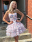 Elegant Spaghetti Strap Sweetheart A-line Short Mini Homecoming Dress,HM396