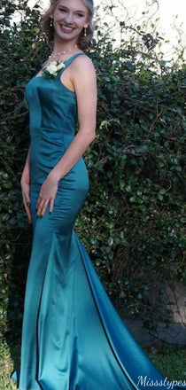 Casual Spaghetti Strap Mermaid Long Prom Dress Ideas, Evening Party Dresses,ZX958