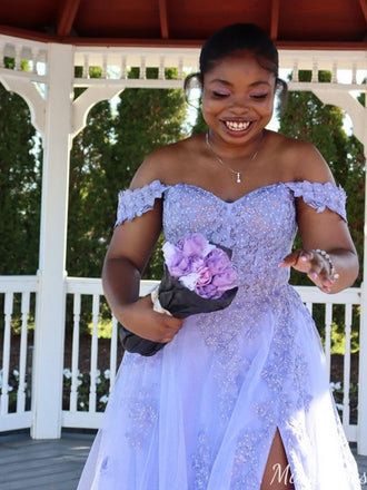 Gorgeous Off-shoulder A-line Long Prom Dress Ideas, Evening Party Dresses,ZX959