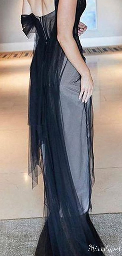 Sexy V-neck Mermaid Long Prom Dress Ideas, Evening Party Dresses,ZX962