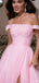 Elegant Off-shoulder A-line Long Prom Dress Ideas, Evening Party Dresses,ZX964