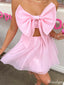 Unique Strapless A-line Short Mini Homecoming Dress,HM400