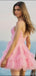 Beautiful Blush Pink Tulle A-Line Sweetheart Mini Homecoming Dresses, HM89