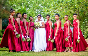 Red Classy Spaghetti Strap Empire Floor-Length A-Line Sexy Bridesmaid Dresses Online, BL145