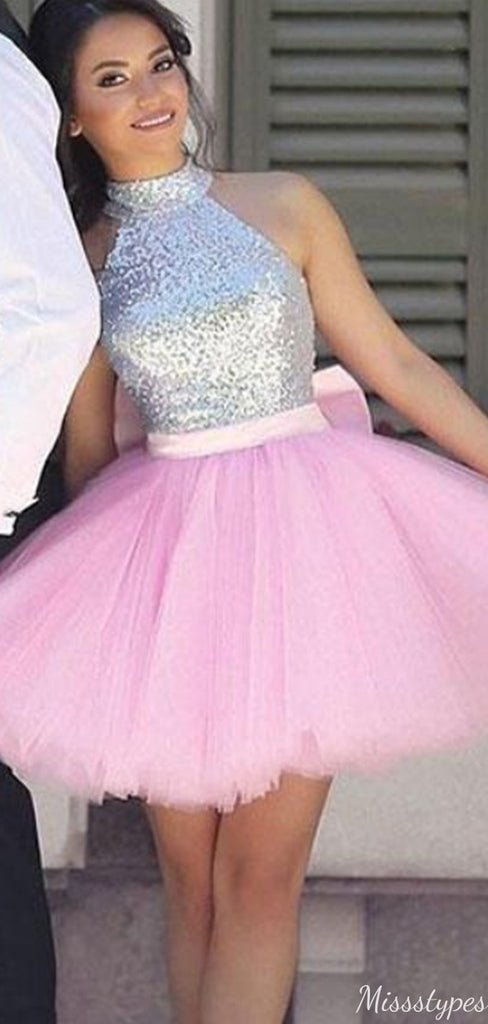Gorgeous Halter A-line Short Mini Homecoming Dress,HM410