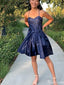 Elegant Spaghetti Strap A-line Short Mini Homecoming Dress,HM411