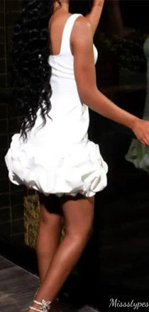 Unique Spaghetti Strap A-line Short Mini Homecoming Dress,HM414