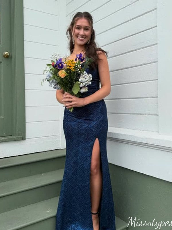 Elegant Spaghetti Strap Mermaid Long Prom Dress Ideas, Evening Party Dresses,ZX973