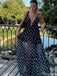 Casual Spaghetti Strap V-neck A-line Long Prom Dress Ideas, Evening Party Dresses,ZX972