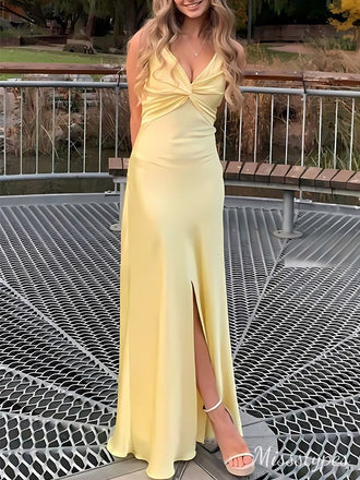 Sexy V-neck Spaghetti Strap Mermaid  Long Prom Dress Ideas, Evening Party Dresses,ZX507