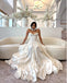 Luxurious White Sweetheart Soft With Trailing Long Fashion Wedding Dresses,HS102