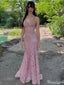Gorgeous Spaghetti Strap V-neck Mermaid Long Prom Dress Ideas, Evening Party Dresses,ZX983