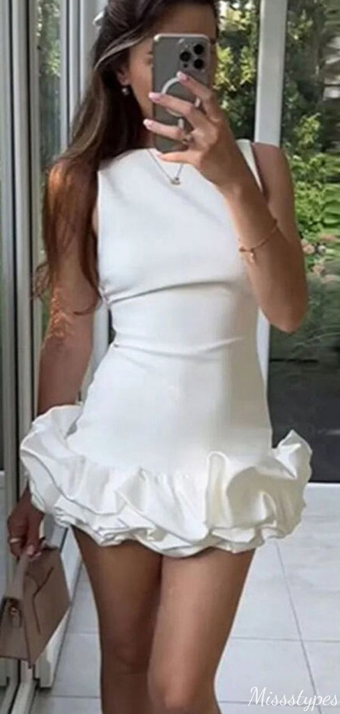 Gorgeous Sleeveless Sheath Short Mini Homecoming Dress,HM421