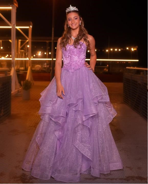 Purple Princess Alluring Sweetheart Long Evening Prom Evening Dress,ZX198