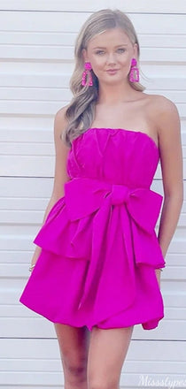 Elegant Strapless A-line Short Mini Homecoming Dress,HM426