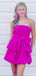 Elegant Strapless A-line Short Mini Homecoming Dress,HM426