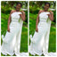 Off White One Shoulder Mismatched Long Bridesmaid Dresses Online, BL97