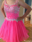 Elegant Scoop A-line Short Mini Homecoming Dress,HM427