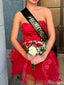 Gorgeous Strapless Lace A-line Short Mini Homecoming Dress,HM431