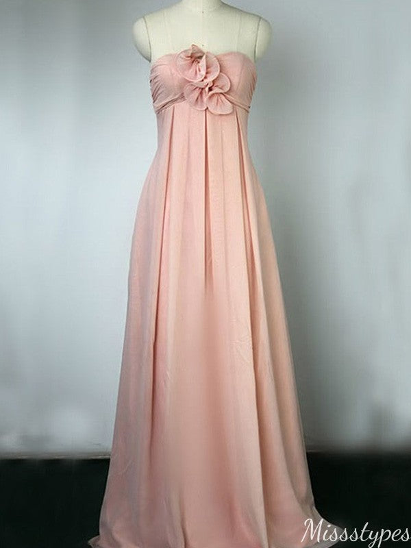 Elegant Strapless Sweetheart A-line Long Prom Dress Ideas, Evening Party Dresses,ZX988