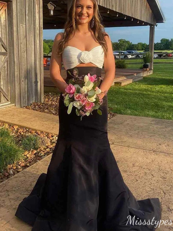 Formal Sweetheart Strapless Mermaid Long Prom Dress Ideas, Evening Party Dresses,ZX560