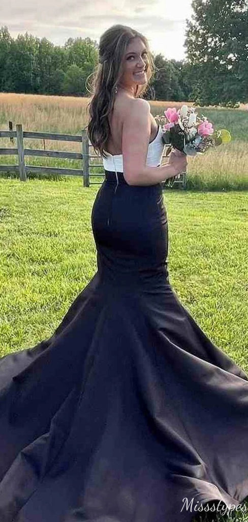 Formal Sweetheart Strapless Mermaid Long Prom Dress Ideas, Evening Party Dresses,ZX560