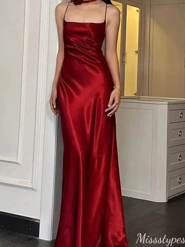 Elegant Spaghetti Strap Mermaid Long Prom Dress Ideas, Evening Party Dresses,ZX995