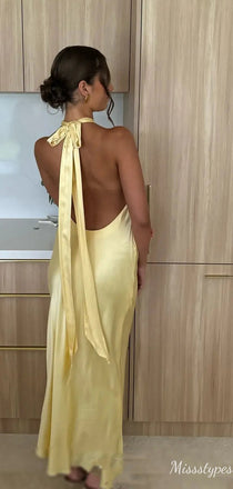 Elegant Halter Backless Mermaid Long Prom Dress Ideas, Evening Party Dresses,ZX561