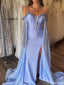 Gorgeous Spaghetti Strap Off-shoulder Mermaid Long Prom Dress Ideas, Evening Party Dresses,ZX1007
