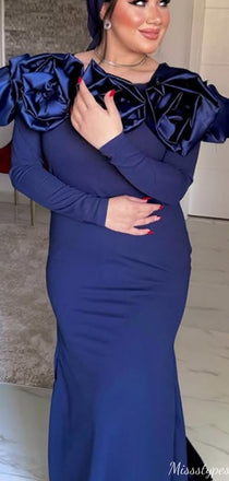 Gorgeous Long Sleeves Mermaid Long Prom Dress Ideas, Evening Party Dresses,ZX1008