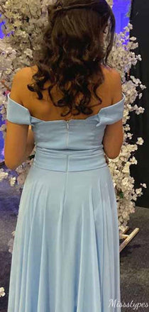 Elegant Off-shoulder Sweetheart A-line Long Prom Dress Ideas, Evening Party Dresses,ZX562