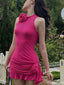 Elegant Halter Sheath Short Mini Homecoming Dress,HM436