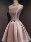 Elegant One-shoulder A-line Short Mini Homecoming Dress,HM442