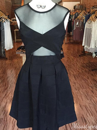 Sexy Illusion A-line Short Mini Homecoming Dress,HM446