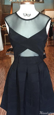 Sexy Illusion A-line Short Mini Homecoming Dress,HM446