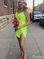 Casual Spaghetti Strap Sheath Short Mini Homecoming Dress,HM449