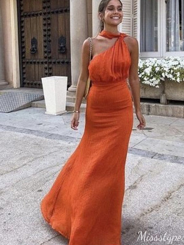 Gorgeous Halter Unique Mermaid Long Prom Dress Ideas, Evening Party Dresses,ZX1011