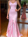 Elegant Spaghetti Strap V-neck Mermaid Long Prom Dress Ideas, Evening Party Dresses,ZX1013