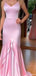 Elegant Spaghetti Strap V-neck Mermaid Long Prom Dress Ideas, Evening Party Dresses,ZX1013