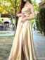 Gorgeous Spaghetti Strap A-line Long Prom Dress Ideas, Evening Party Dresses,ZX1016