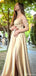 Gorgeous Spaghetti Strap A-line Long Prom Dress Ideas, Evening Party Dresses,ZX1016