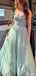 Gorgeous Strapless A-line Long Prom Dress Ideas, Evening Party Dresses,ZX1018