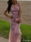 Gorgeous V-neck Lace Mermaid Long Prom Dress Ideas, Evening Party Dresses,ZX1024